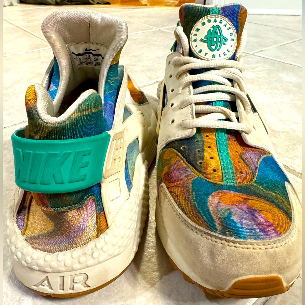 Nike Air Huarache Run Print Alternate Galaxy Shoe AQ0533-100 Mens Sneaker Sz 8.5